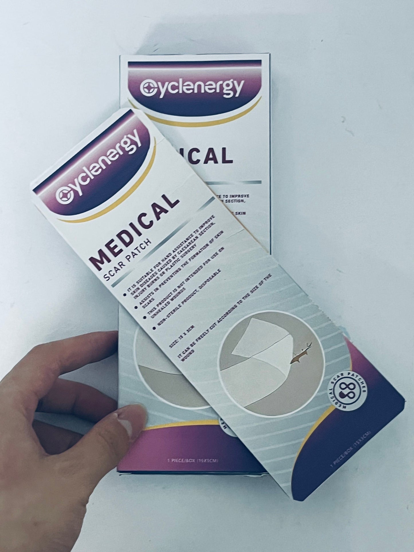 Cyclenergy Medical Grade Silicone Scar Sheets; for Injury, Burn and Surgery Scars