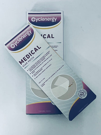 Cyclenergy Medical Grade Silicone Scar Sheets; for Injury, Burn and Surgery Scars
