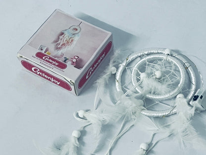 Cyclenjoy  White Dream Catcher Wind Chimes Handmade Beaded Dreamcatcher for Car Kids Bed Room Wall Hanging Decoration