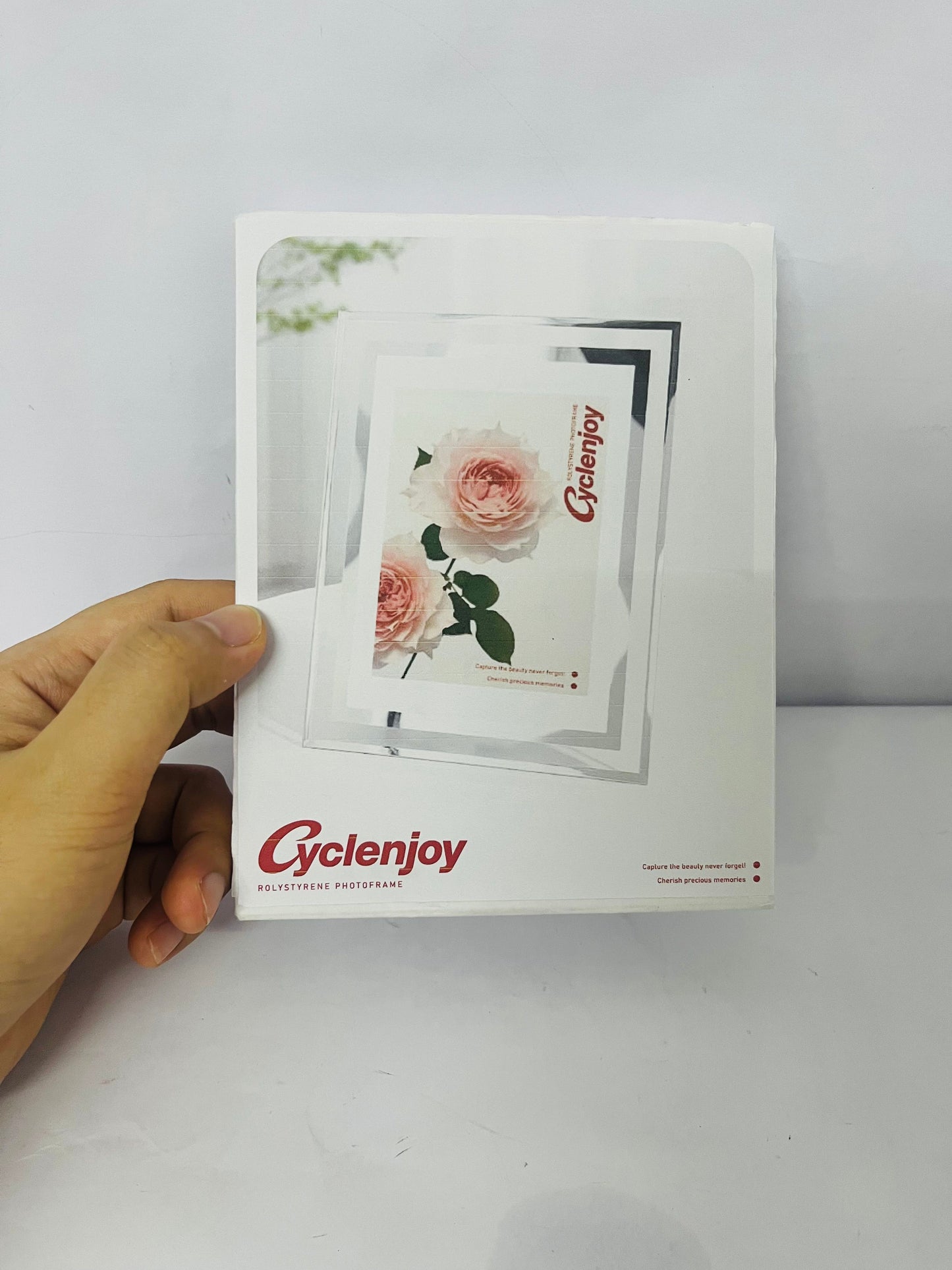 Cyclenjoy  5x7 Picture Frames - Glass Photo Frame for Tabletop/Desktop Display, Horizontal/Vertical Orientation, Silver Finish