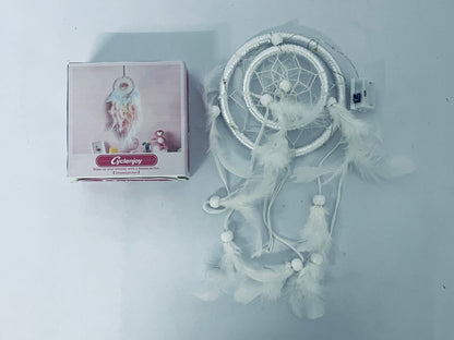 Cyclenjoy  White Dream Catcher Wind Chimes Handmade Beaded Dreamcatcher for Car Kids Bed Room Wall Hanging Decoration