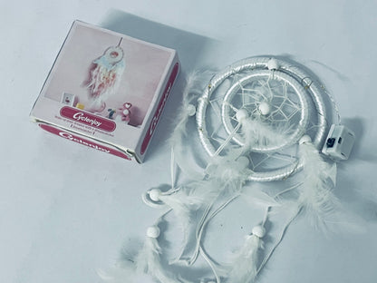 Cyclenjoy  White Dream Catcher Wind Chimes Handmade Beaded Dreamcatcher for Car Kids Bed Room Wall Hanging Decoration