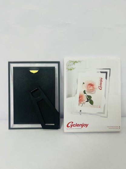 Cyclenjoy  5x7 Picture Frames - Glass Photo Frame for Tabletop/Desktop Display, Horizontal/Vertical Orientation, Silver Finish