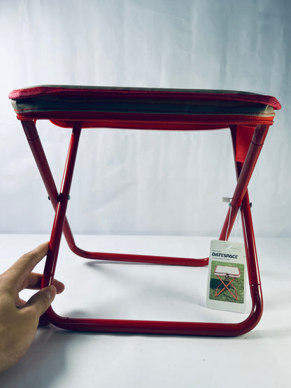 DATESPACE Folding Stool Camping Stool, Portable Folding Stool with Carrying Bag, 12-Inch Portable Chair (1.3Lbs), Outdoor Travel Footstool