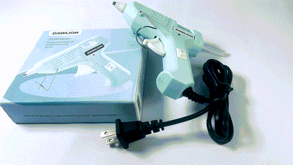 DAWLION Full Size Hot Glue Gun with 60/100W Dual Power and 21 Hot Glue Sticks (7/16"), Fast Preheating Heavy Duty Industrial Gluegun with Storage Case for Crafting, DIY and Repairs (Cyan)
