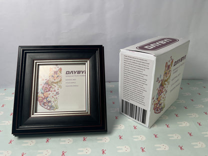 DAYBYI Picture frames 6x6 Ash Brown Picture Frame Resin Shadow Box Photo Frame Wall and Desktop Display, with Plexiglass