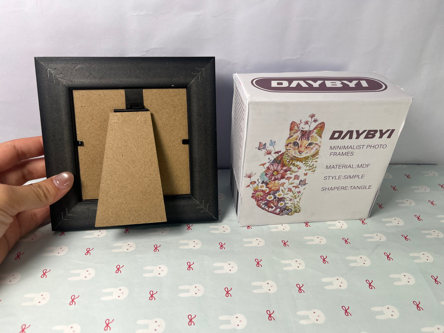DAYBYI Picture frames 6x6 Ash Brown Picture Frame Resin Shadow Box Photo Frame Wall and Desktop Display, with Plexiglass