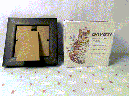 DAYBYI Picture frames 6x6 Ash Brown Picture Frame Resin Shadow Box Photo Frame Wall and Desktop Display, with Plexiglass