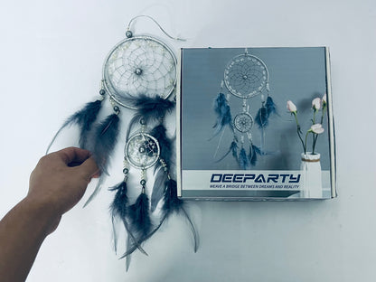 DEEPARTY Dream Catcher Girls Handmade Dream Catcher Feather Dream Catcher Wall Hanging Woven in Craft Set for Bedroom