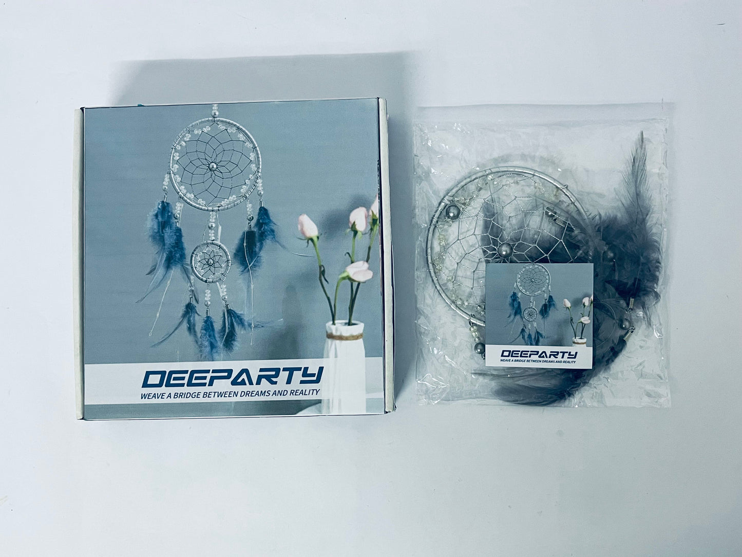 DEEPARTY Dream Catcher Girls Handmade Dream Catcher Feather Dream Catcher Wall Hanging Woven in Craft Set for Bedroom