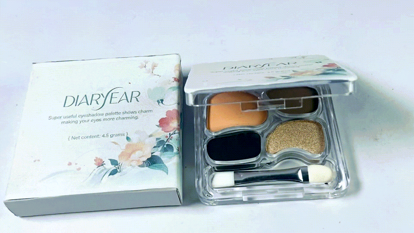 DIARYEAR Eye Enhancer,Eyeshadow Quad,Easy to Wear