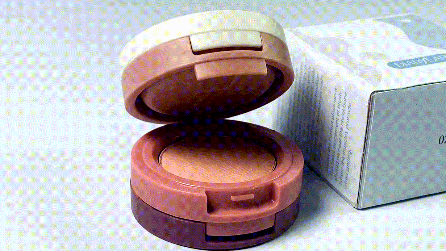 DIARYEAR 4 Colors Face Blusher Palette Waterproof Matte Long Lasting Lightweight Blush Powder Pink Coral Blushing