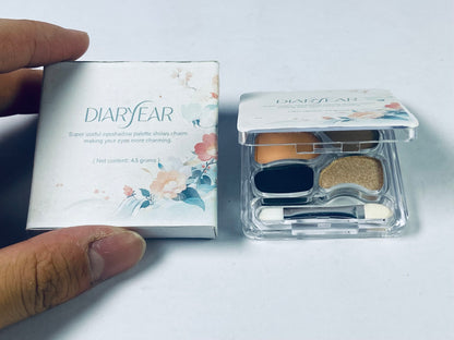 DIARYEAR Eye Enhancer,Eyeshadow Quad,Easy to Wear