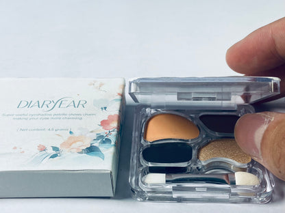 DIARYEAR Eye Enhancer,Eyeshadow Quad,Easy to Wear