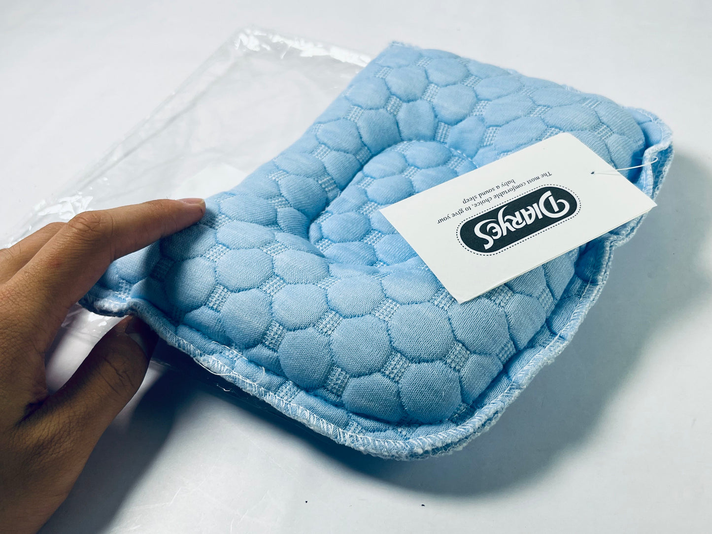 DIARYES Memory Foam Baby Pillow, Portable Cartoon Bear Soft and Cozy Pillow, Breathable Bedding Set for Infants for Small Boys and Girls