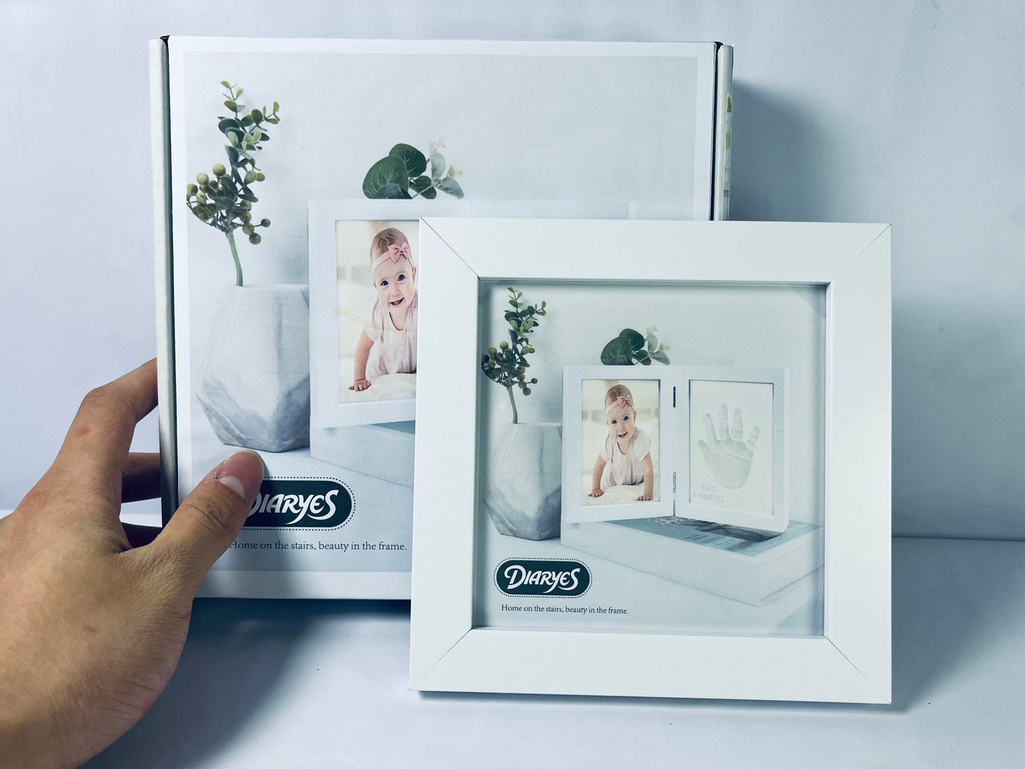DIARYES 8x10 Picture Frame , 8x10 White Picture Frame Display Pictures 5x7 with Mat or 8x10 Without Mat. Wall Hanging Photo Frame or Tabletop Display Gallery Frame (White)