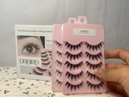 DRBIRD False eyelashes Anime Lashes Korean Japanese Look Like Asian Natural Look False Eyelashes
