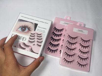 DRBIRD False eyelashes Anime Lashes Korean Japanese Look Like Asian Natural Look False Eyelashes
