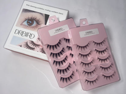 DRBIRD False eyelashes Anime Lashes Korean Japanese Look Like Asian Natural Look False Eyelashes