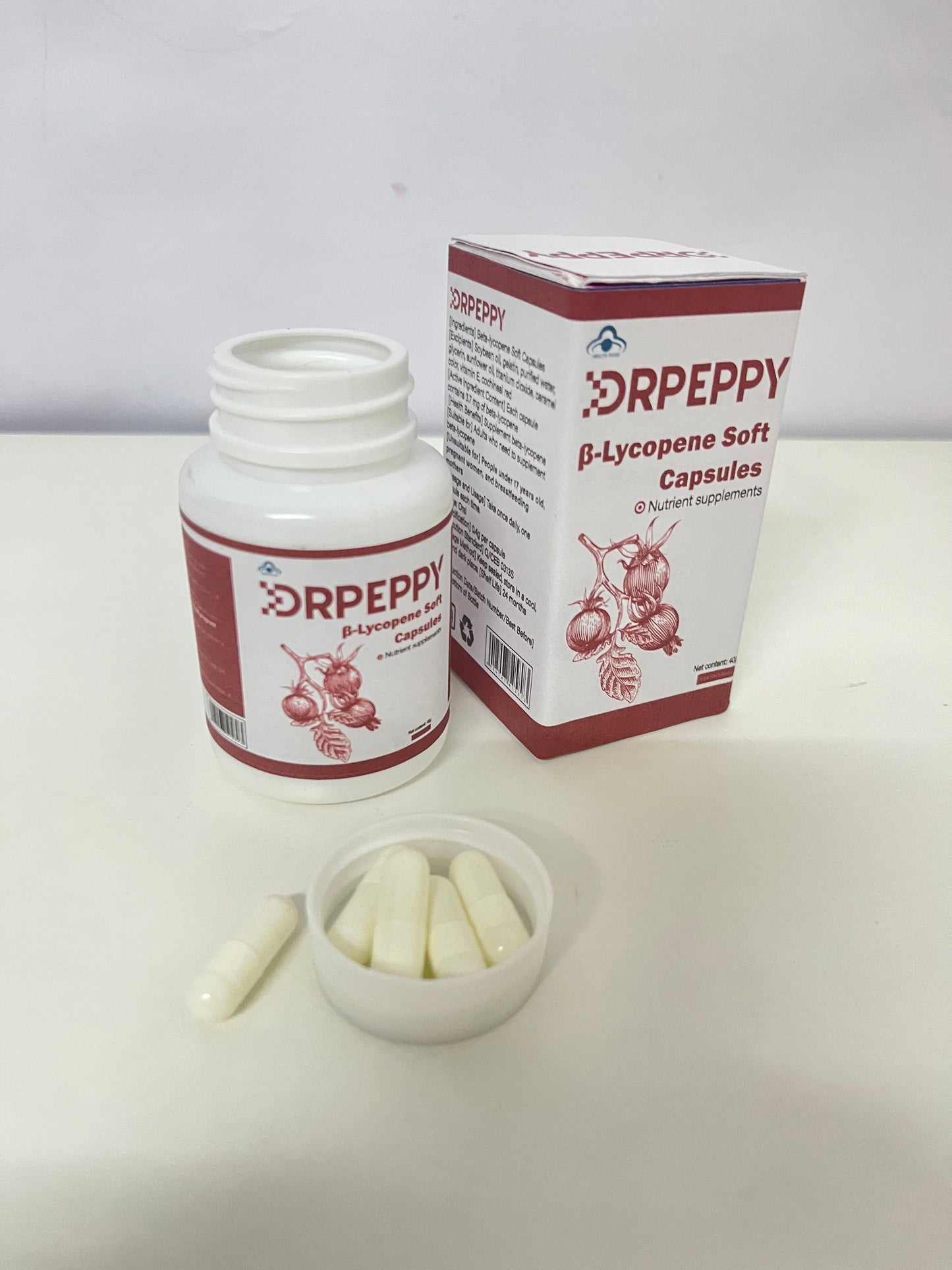 DRPEPPY Vitamins β-Lycopene Soft Capsules High Activity & Easy Absorption Antioxidant & Revitalizing A Nutritional Choice for Health Protection