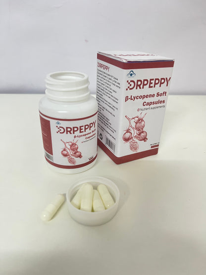 DRPEPPY Vitamins β-Lycopene Soft Capsules High Activity & Easy Absorption Antioxidant & Revitalizing A Nutritional Choice for Health Protection