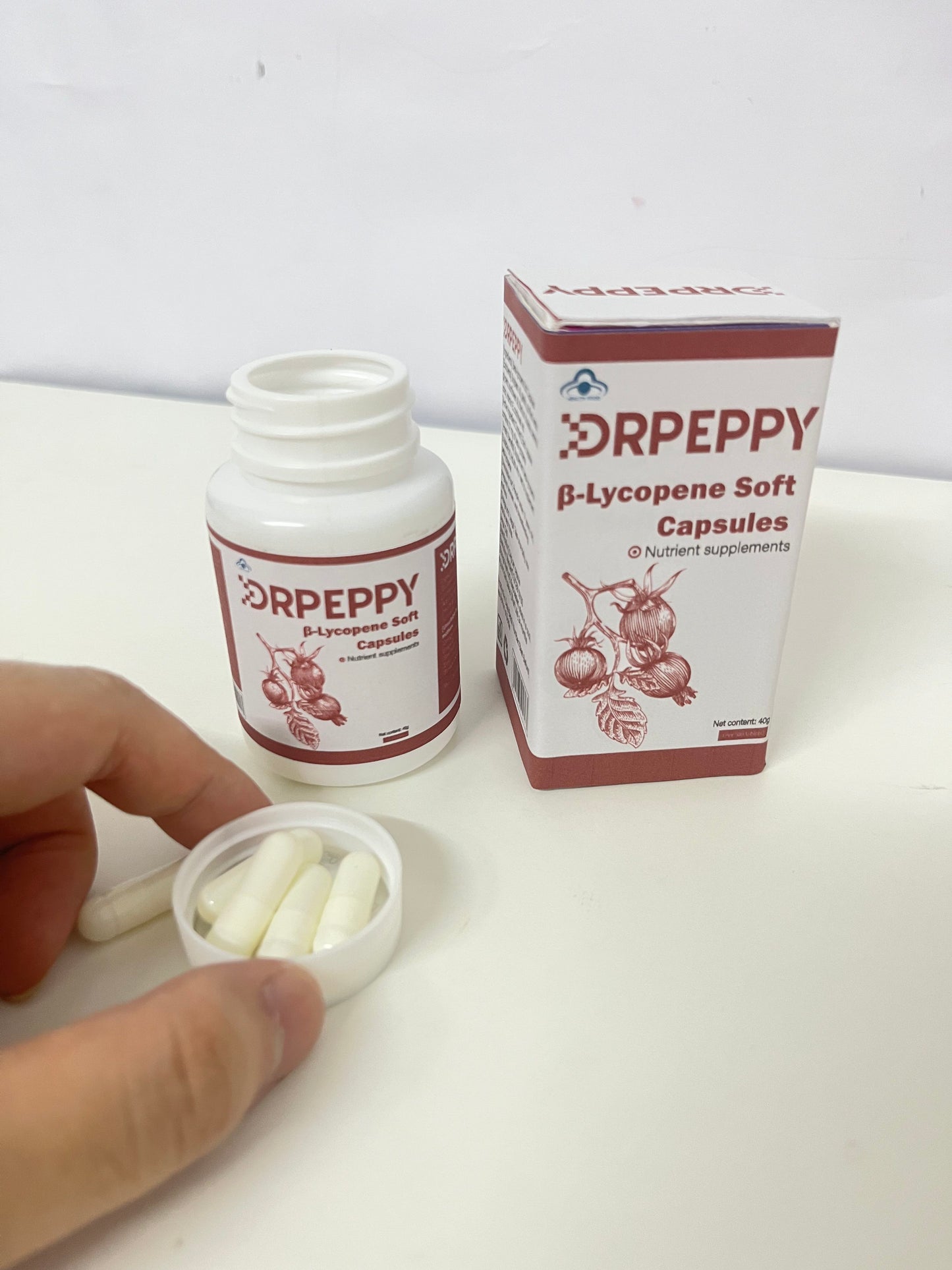 DRPEPPY Vitamins β-Lycopene Soft Capsules High Activity & Easy Absorption Antioxidant & Revitalizing A Nutritional Choice for Health Protection