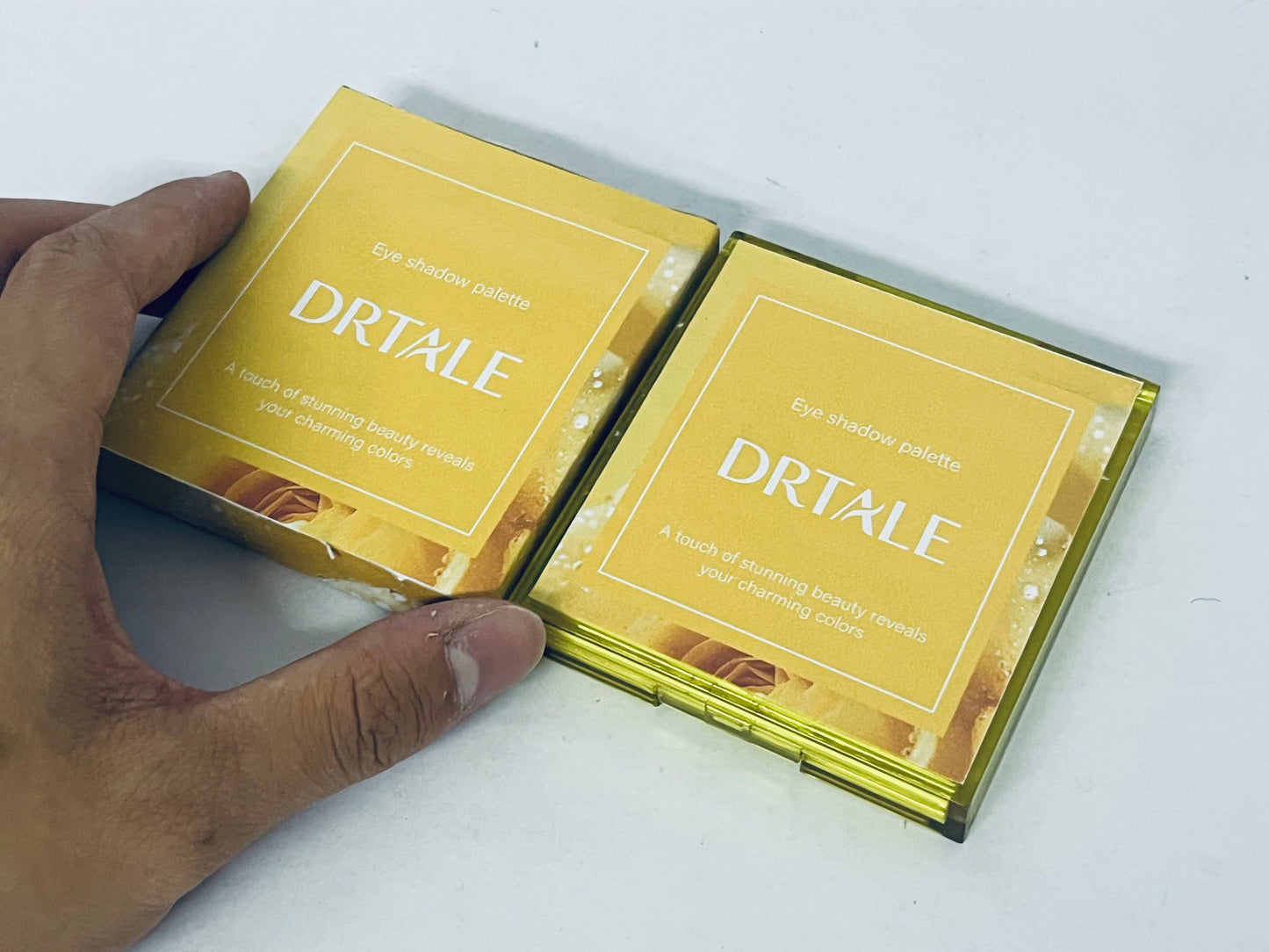 DRTALE 9-Color Eyeshadow Palette, Golden Earth Tone with Matte/Shimmer/Glitter Textures, Long-Lasting High Pigment for Daily & Party Looks