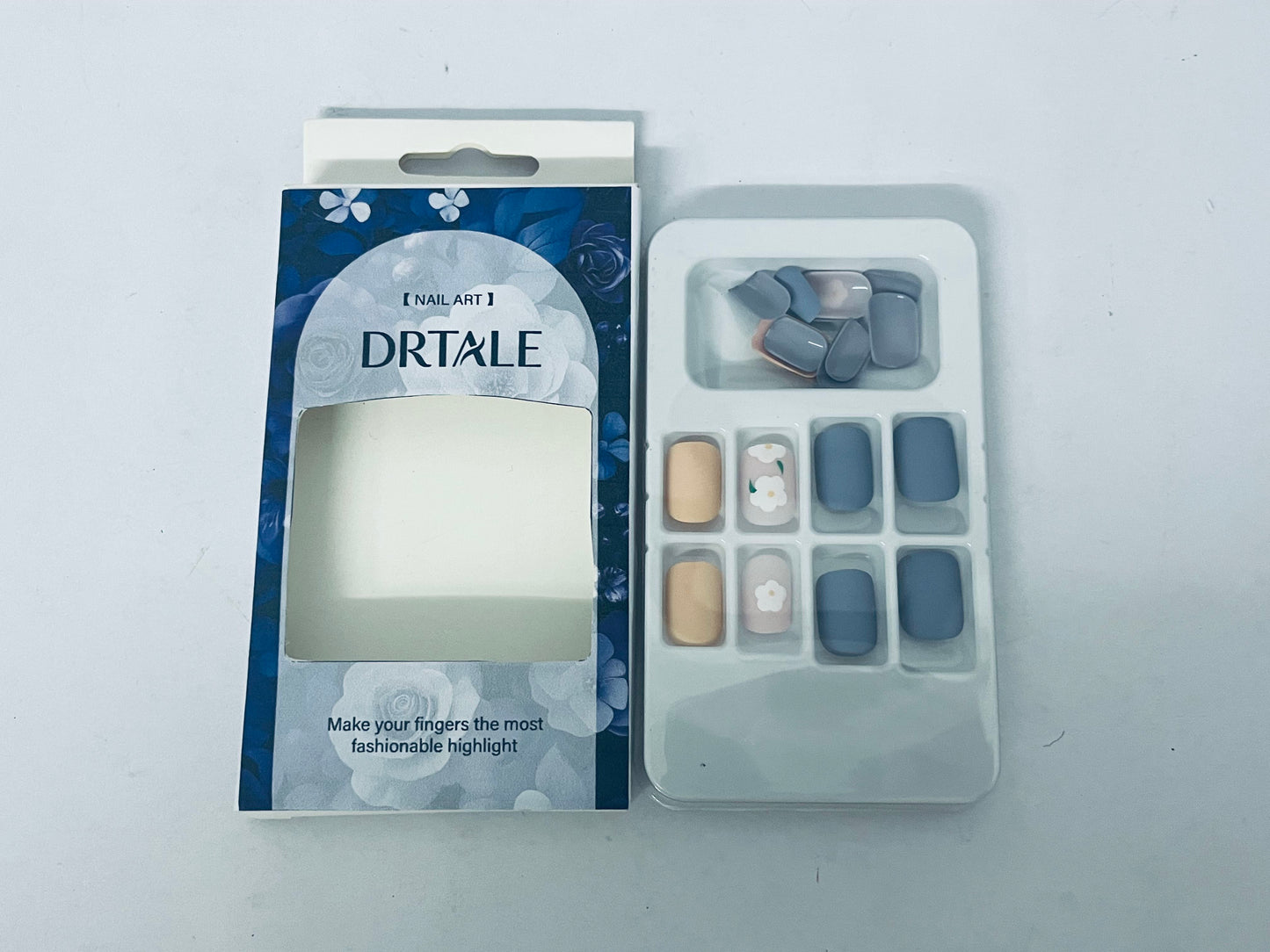 DRTALE False Nails | Morandi Floral Design, Salon-Quality Manicure at Home