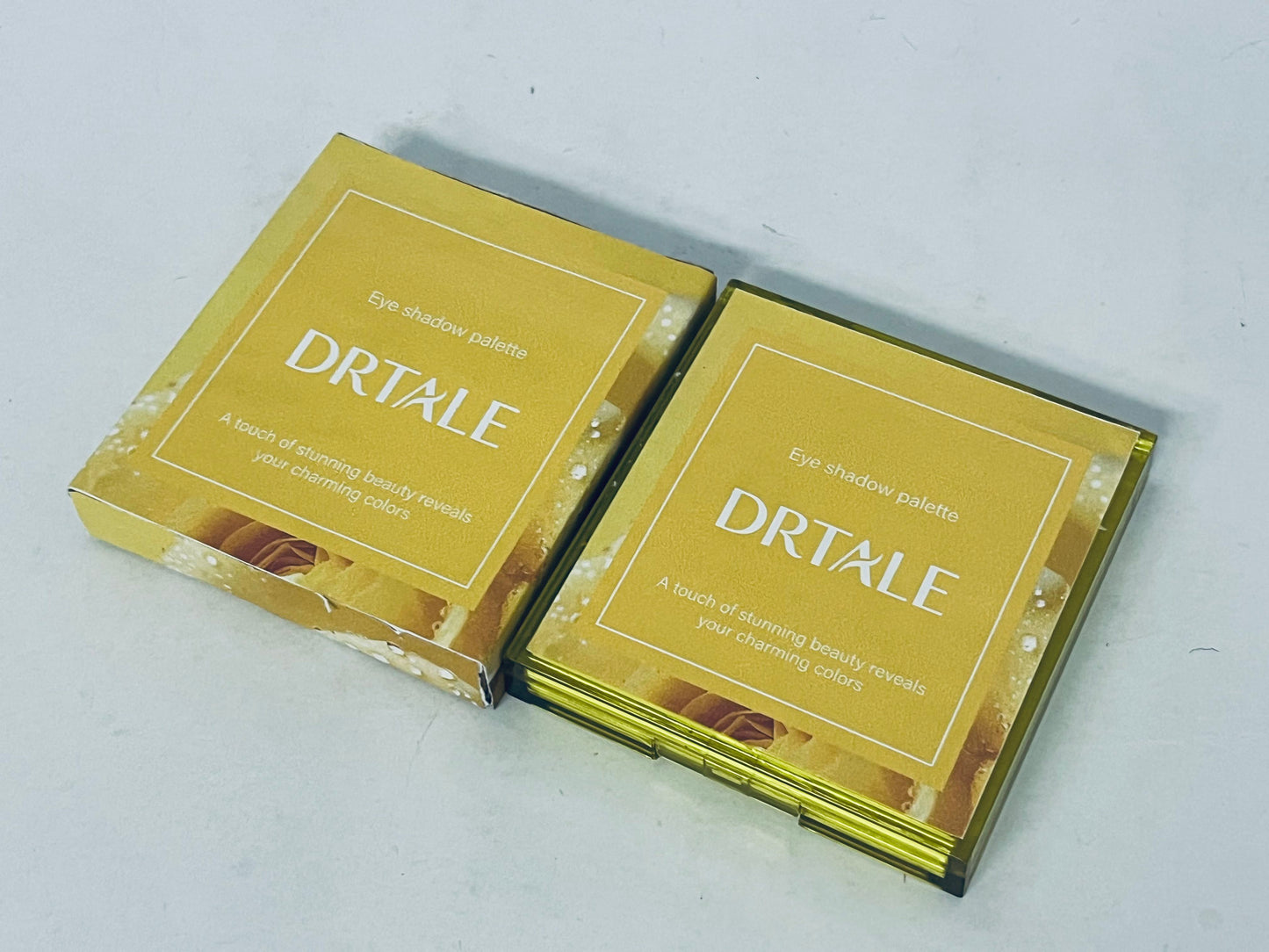 DRTALE 9-Color Eyeshadow Palette, Golden Earth Tone with Matte/Shimmer/Glitter Textures, Long-Lasting High Pigment for Daily & Party Looks
