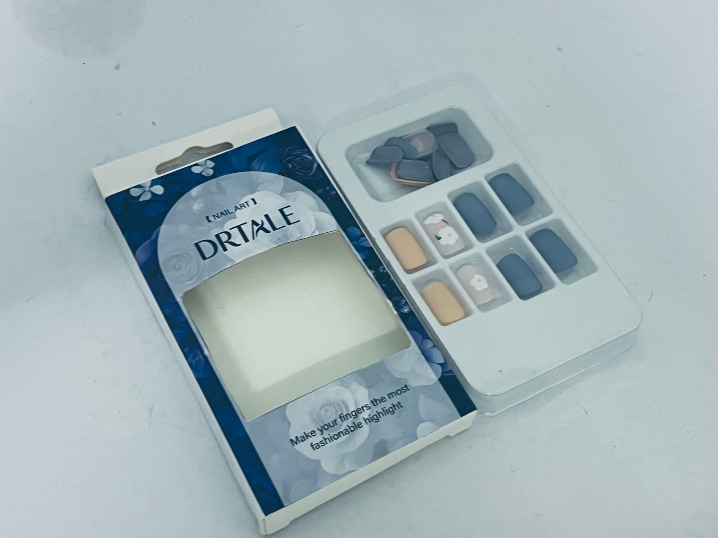 DRTALE False Nails | Morandi Floral Design, Salon-Quality Manicure at Home
