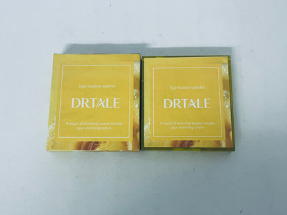 DRTALE 9-Color Eyeshadow Palette, Golden Earth Tone with Matte/Shimmer/Glitter Textures, Long-Lasting High Pigment for Daily & Party Looks