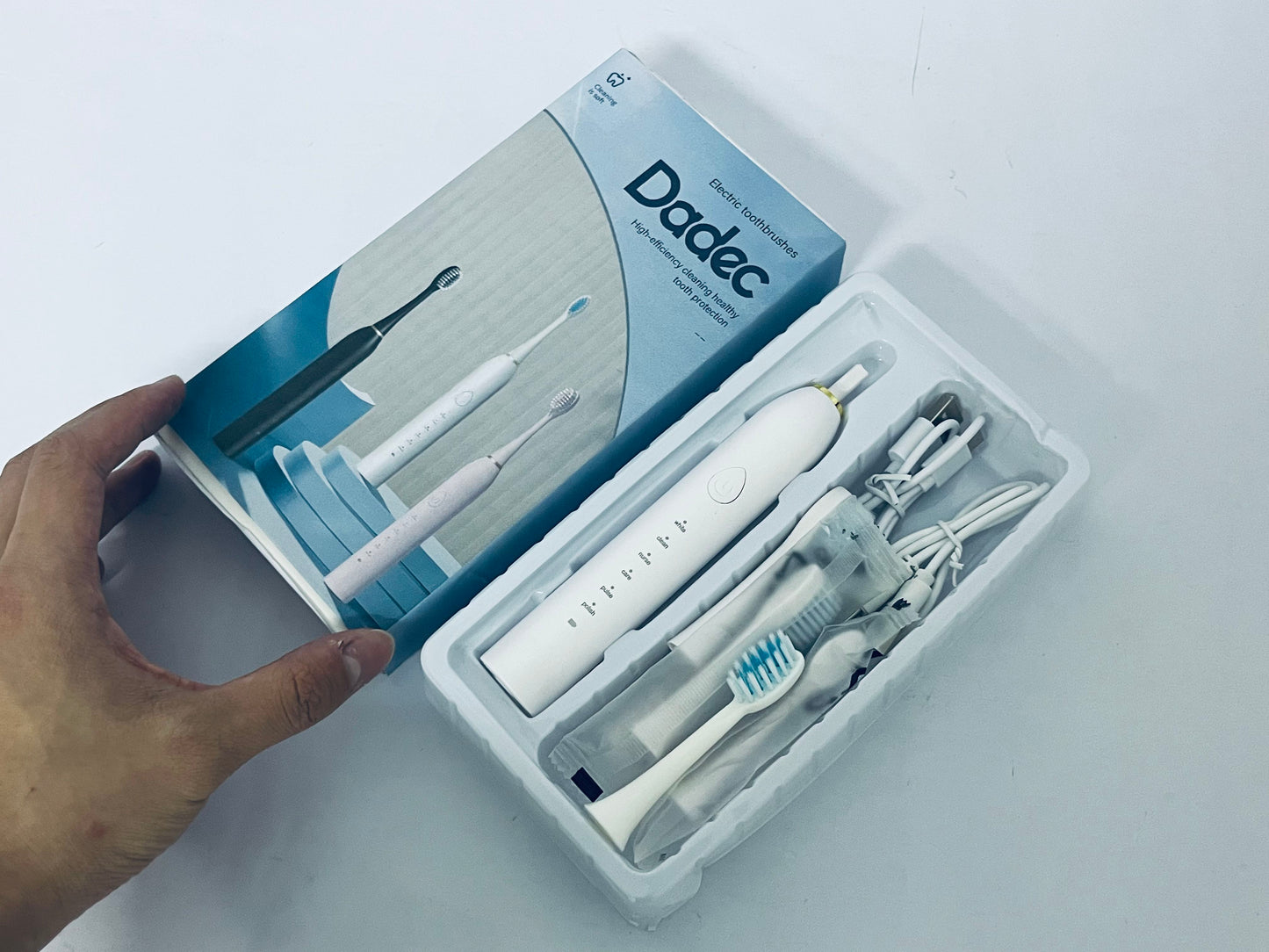Dadec Power Toothbrush, Rechargeable Electric Toothbrush, White