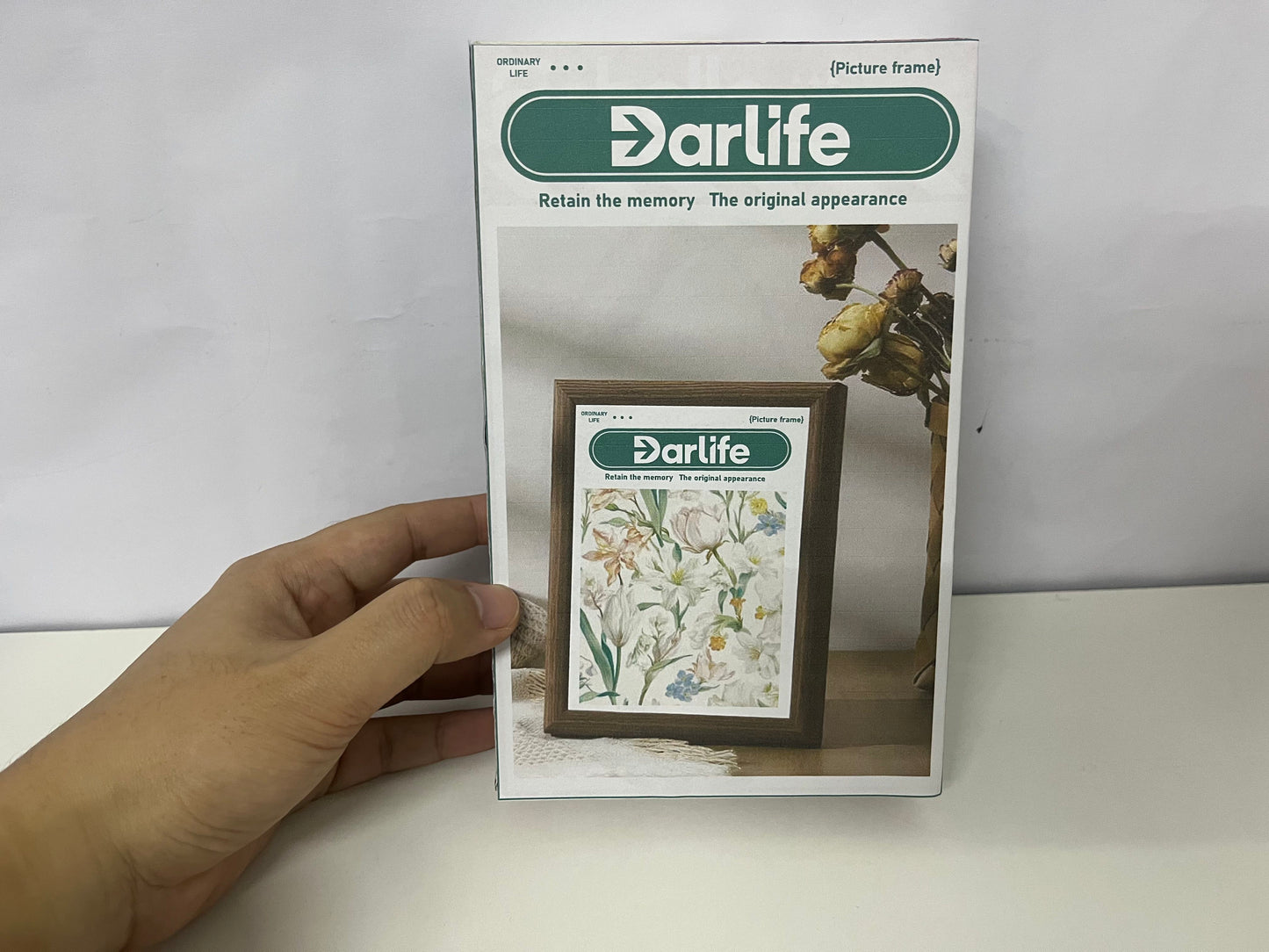Darlife Wood Grain Minimalist Photo Frame Retro & Fresh A Warm Decor Item for Daily Memory Storage