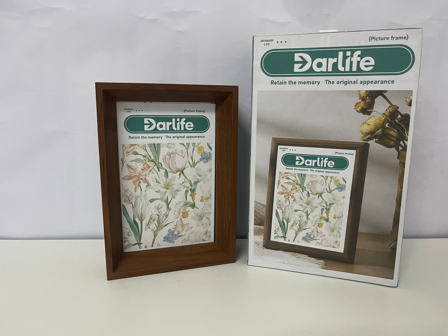 Darlife Wood Grain Minimalist Photo Frame Retro & Fresh A Warm Decor Item for Daily Memory Storage