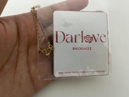 【Darlove Diamond-Shaped Pendant Necklace】—— Shiny Accent to Elevate Your Style