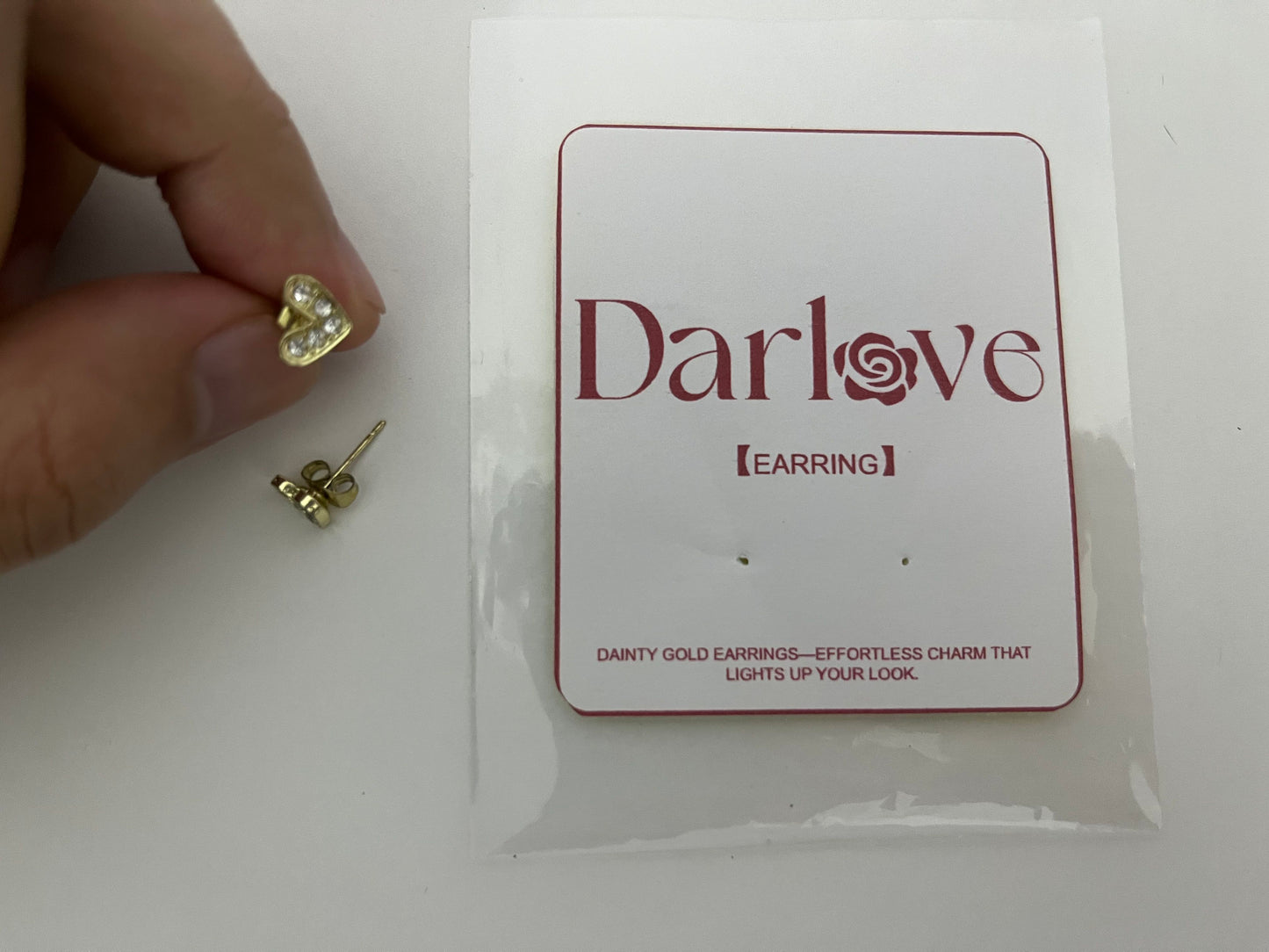 【Darlove Heart-shaped Stud Earrings】—— Dainty Charm to Elevate Your Daily Look