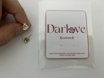 【Darlove Heart-shaped Stud Earrings】—— Dainty Charm to Elevate Your Daily Look