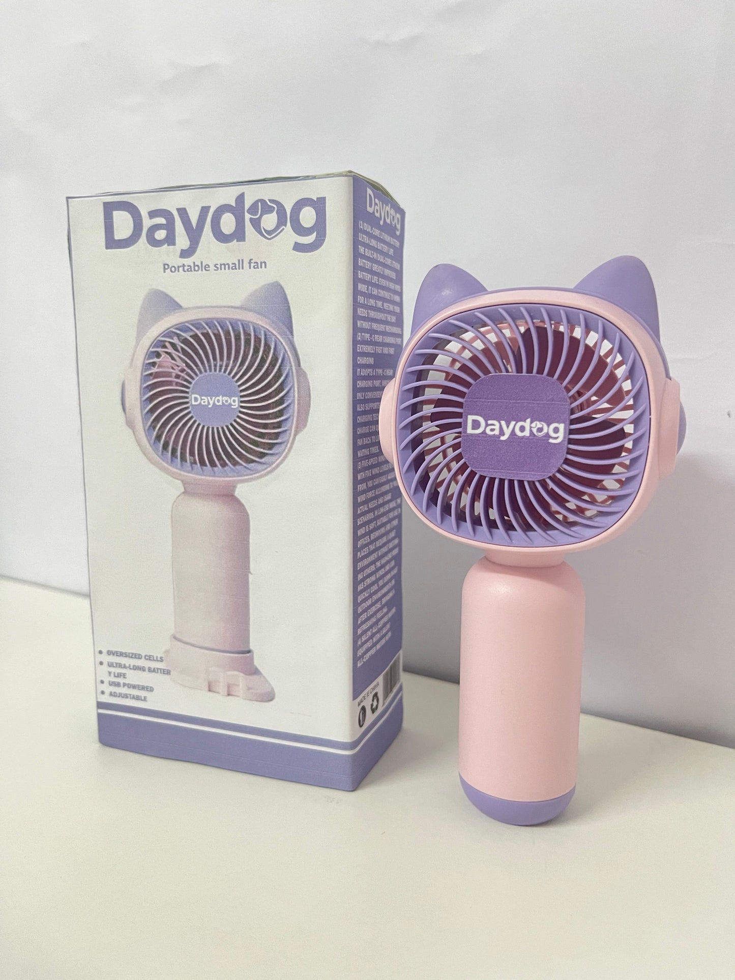 【Daydog Cat Ear Portable Electric Fan】—— Adorable Cooling Buddy for Daily Use
