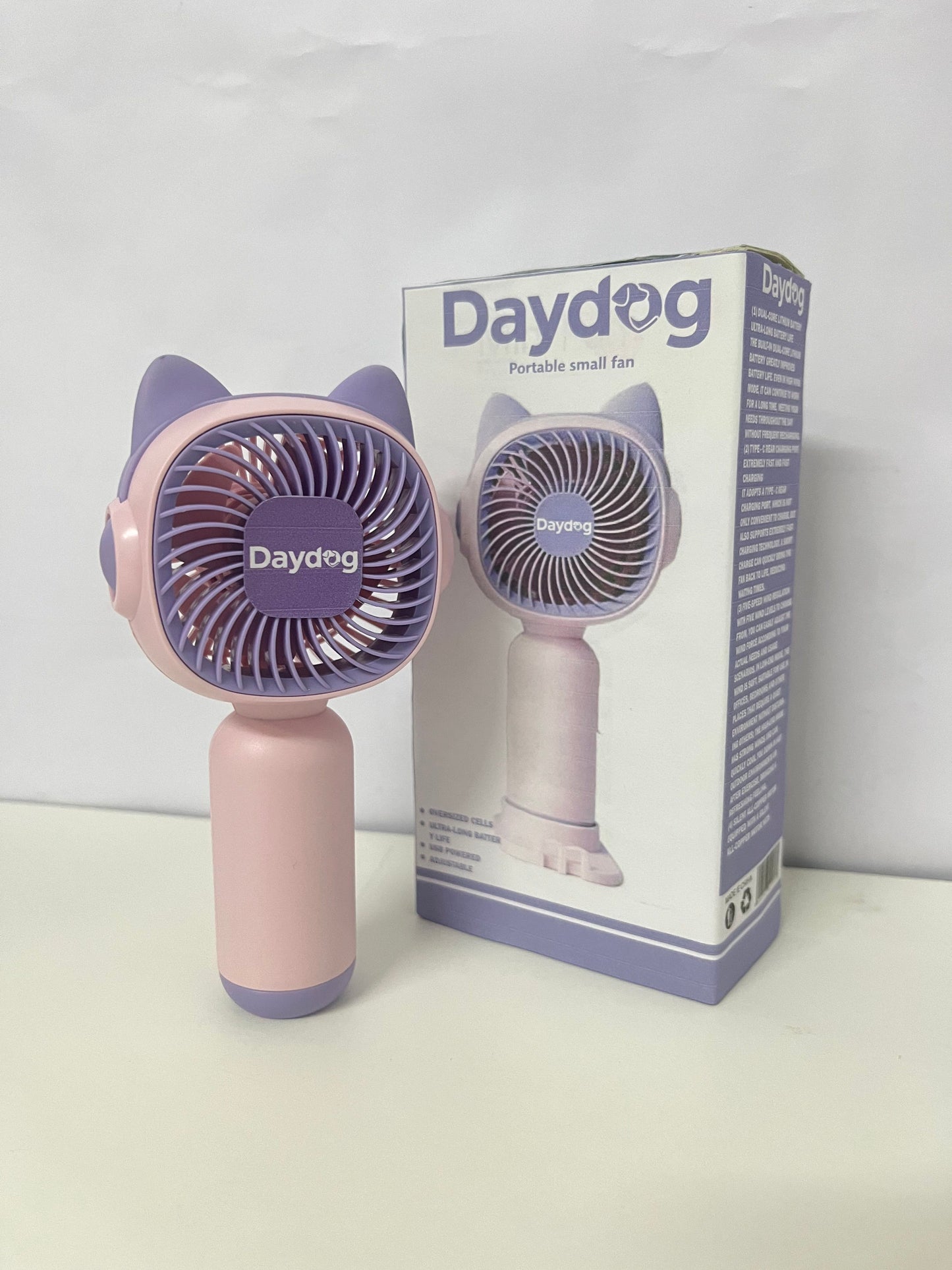 【Daydog Cat Ear Portable Electric Fan】—— Adorable Cooling Buddy for Daily Use