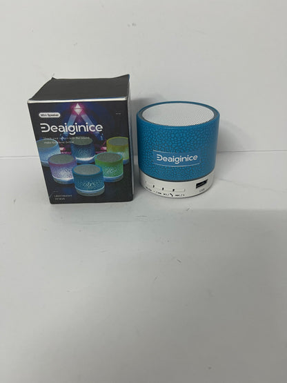 Deaiginice Portable Mini Speaker, Super Bass Stereo Rechargeable Speaker with LED Lights