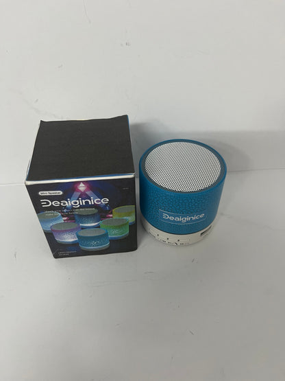 Deaiginice Portable Mini Speaker, Super Bass Stereo Rechargeable Speaker with LED Lights