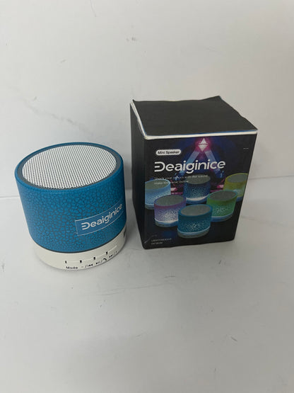 Deaiginice Portable Mini Speaker, Super Bass Stereo Rechargeable Speaker with LED Lights