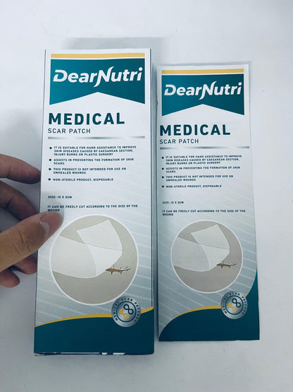 DearNutri Medical Scar Patch, 15×3cm Cuttable, Breathable & Skin-Friendly, Multi-Effect Repair for Surgical, Burn, Scald and Other Scars, Aiding Smooth Skin Regeneration