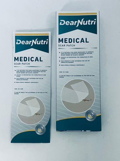 DearNutri Medical Scar Patch, 15×3cm Cuttable, Breathable & Skin-Friendly, Multi-Effect Repair for Surgical, Burn, Scald and Other Scars, Aiding Smooth Skin Regeneration