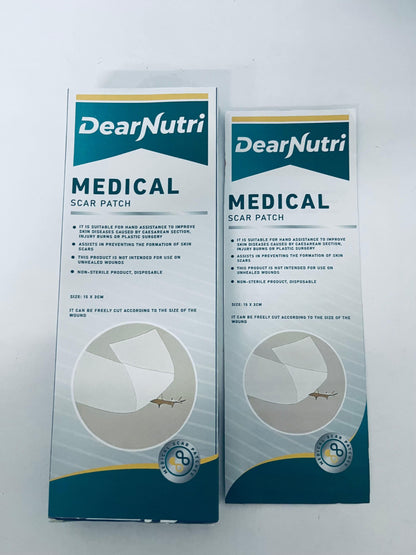 DearNutri Medical Scar Patch, 15×3cm Cuttable, Breathable & Skin-Friendly, Multi-Effect Repair for Surgical, Burn, Scald and Other Scars, Aiding Smooth Skin Regeneration