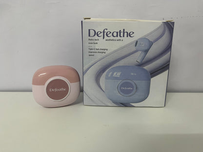 Defeathe Soft Pink Retro True Wireless Bluetooth Headphones Stylish & Experience Audio Item