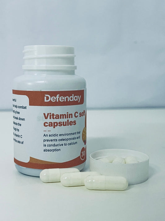 Defenday Vitamin C Soft Capsules: Dual-Effect Nutritional Support for Bone Health & Calcium Absorption