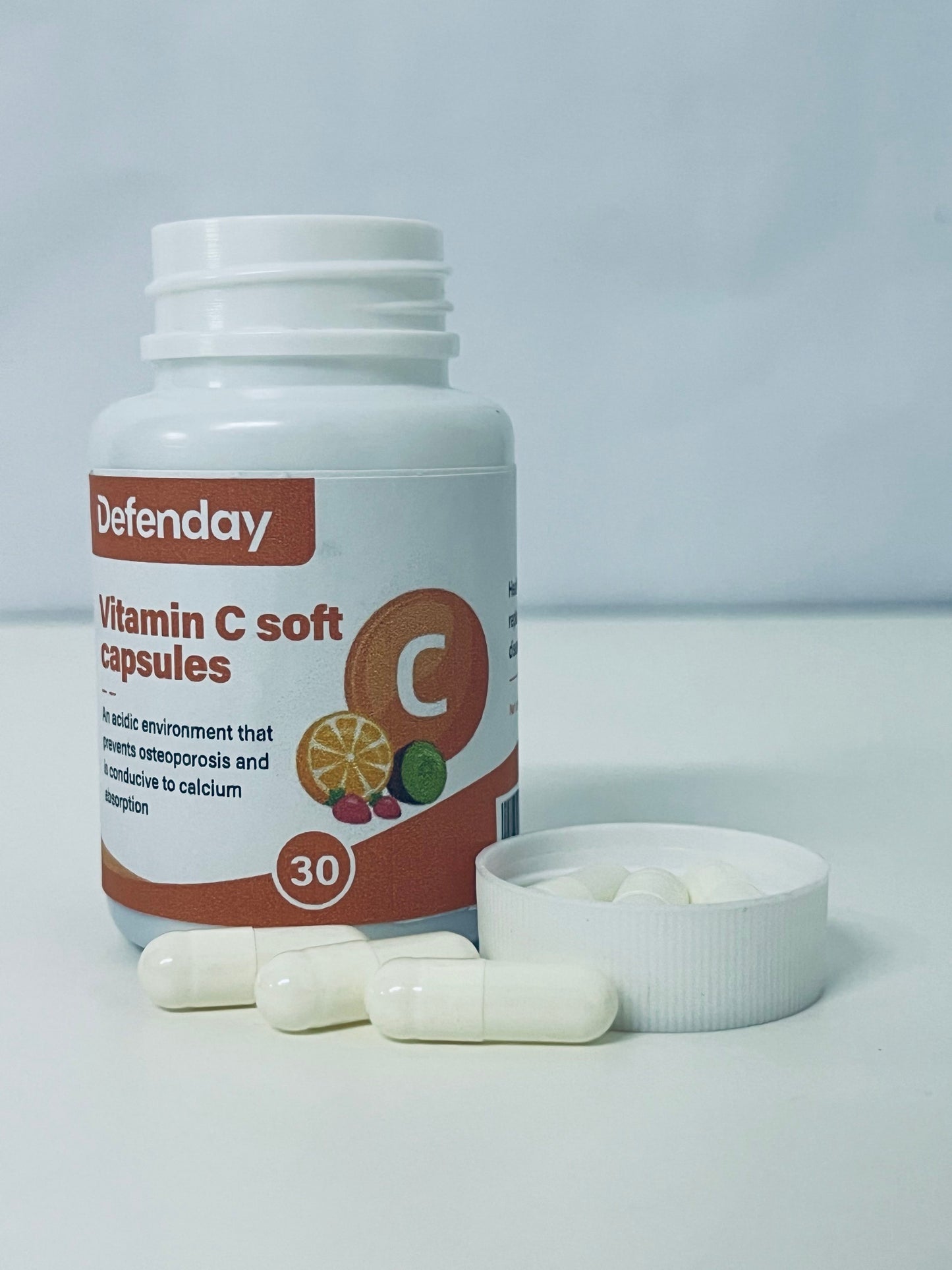 Defenday Vitamin C Soft Capsules: Dual-Effect Nutritional Support for Bone Health & Calcium Absorption