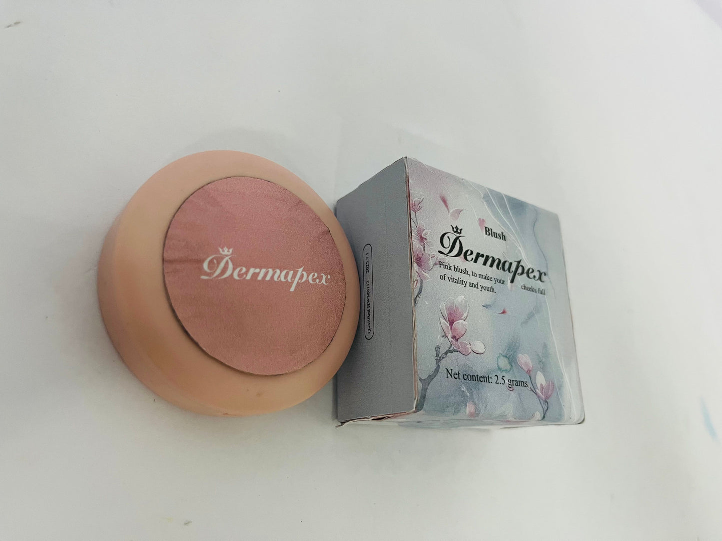 Dermapex Powder Matte Blush Cheeks Face Makeup for Women With Mirror and Powder Puff Monochrome Blushes Lightweight,Smooth,Blendable,Fade and Transfer-Resistant Baked Blush,Effortless Matte Natural Finish