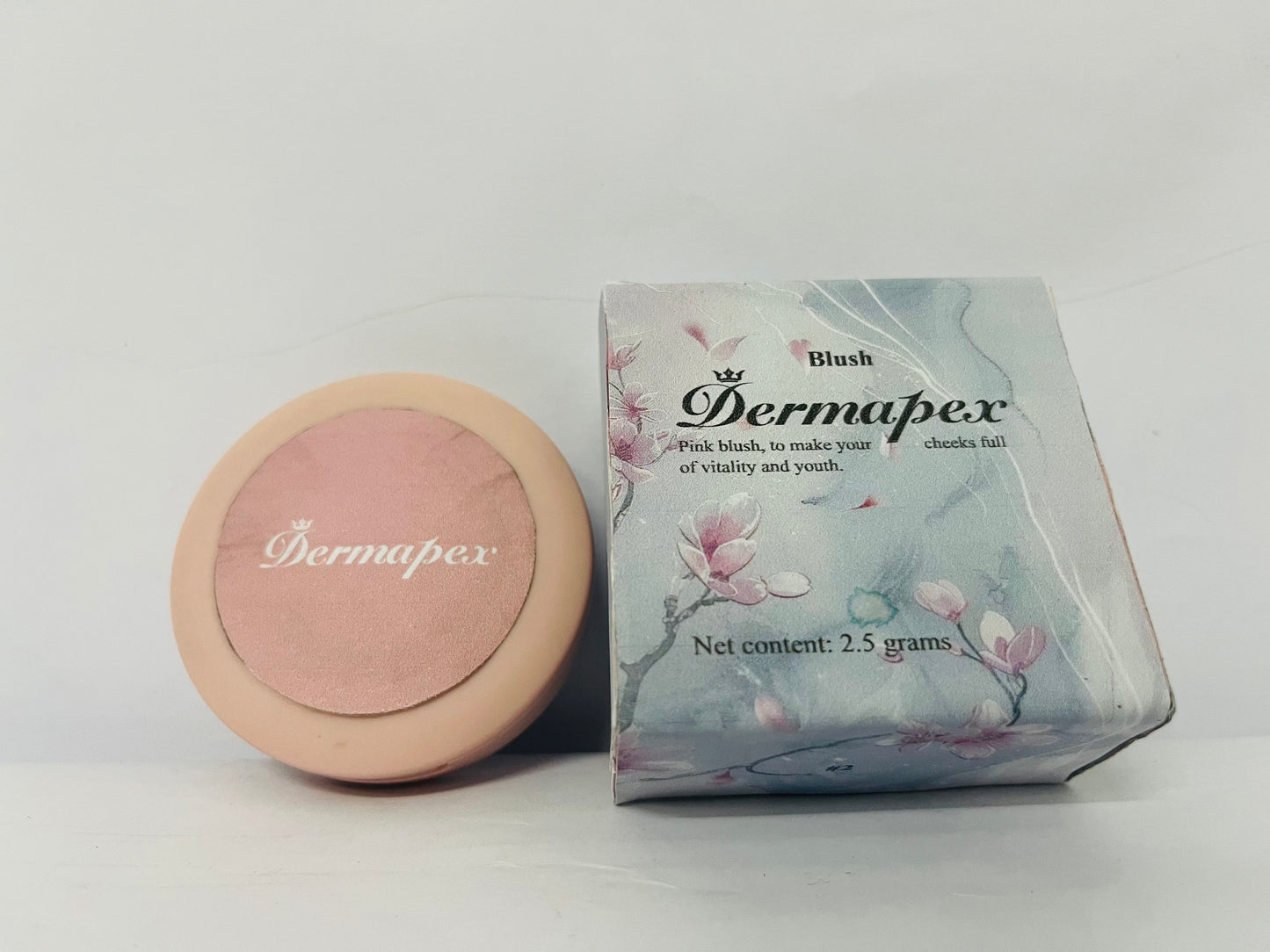 Dermapex Powder Matte Blush Cheeks Face Makeup for Women With Mirror and Powder Puff Monochrome Blushes Lightweight,Smooth,Blendable,Fade and Transfer-Resistant Baked Blush,Effortless Matte Natural Finish